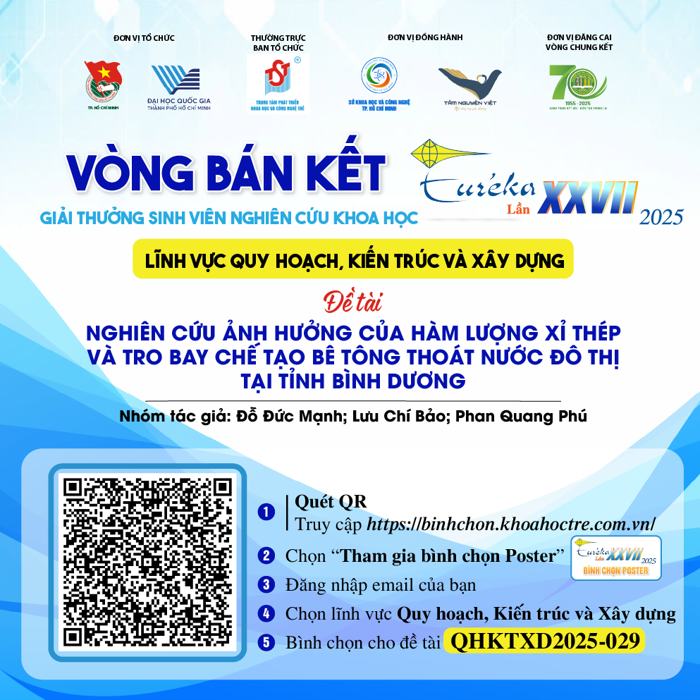 05 đề tài của sinh viên Trường Đại học Thủ Dầu Một vào Bán kết Giải thưởng Sinh viên Nghiên cứu khoa học Euréka 2025